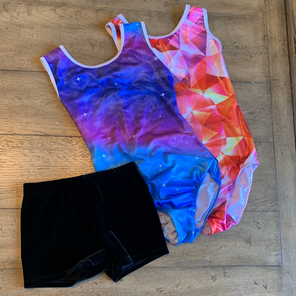 Gymnastics Leotards and Shorts